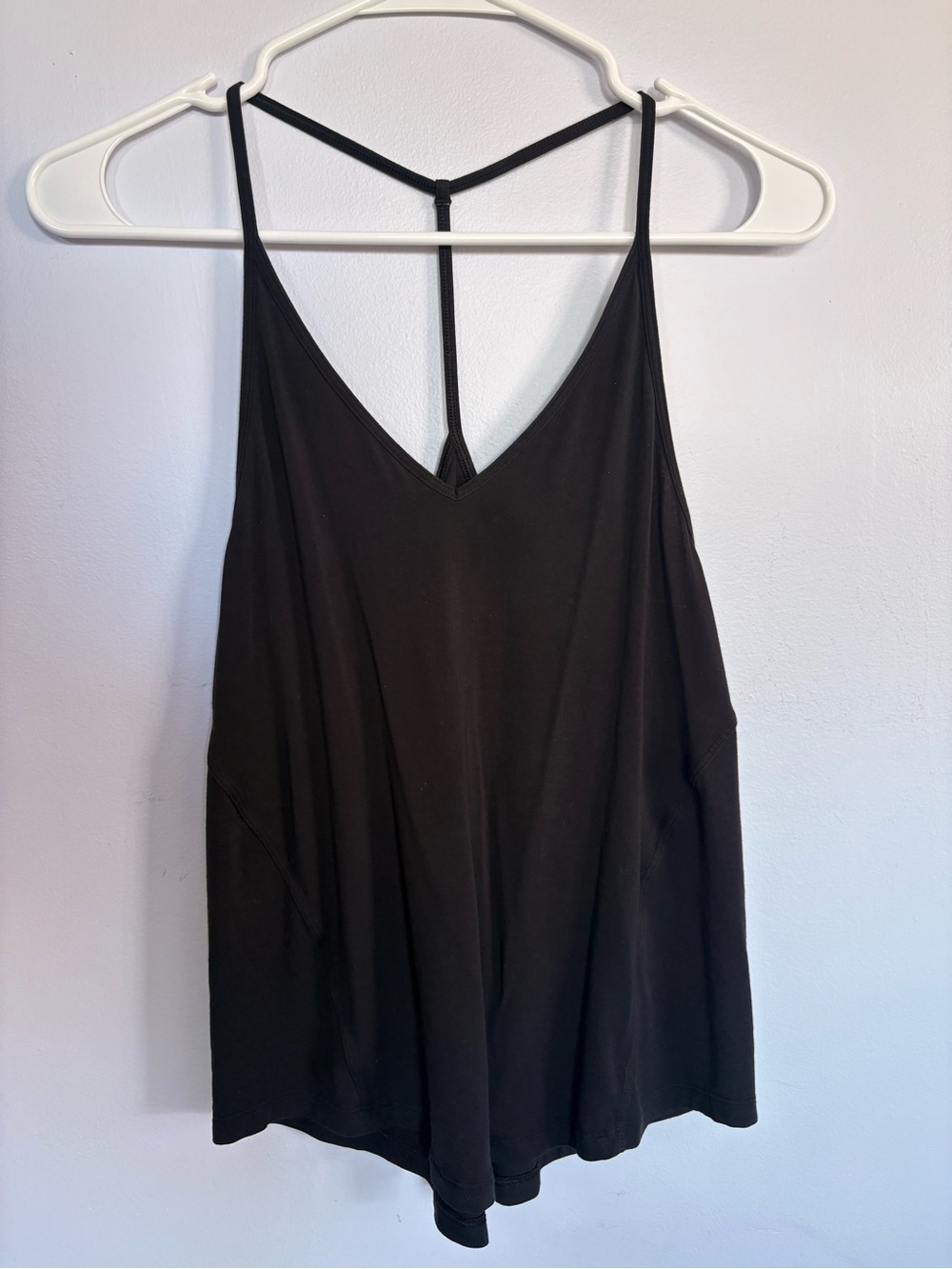 Lululemon black v-neck open back tank